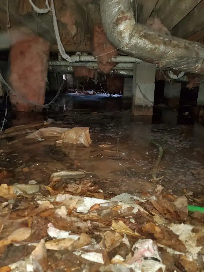 Crawl space flood assessment for Commercial Water Damage Restoration in North Aurora